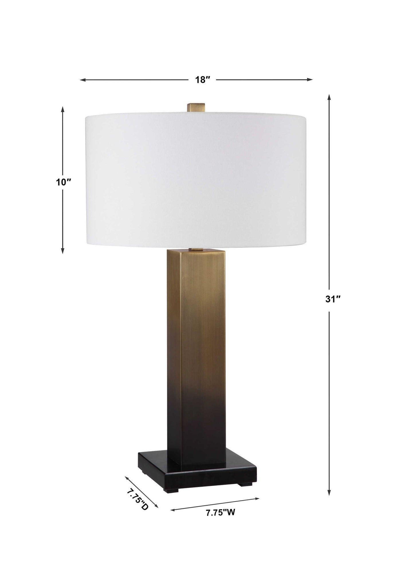 Uttermost Lighting Black Label Ombre Table Lamp House of Isabella UK