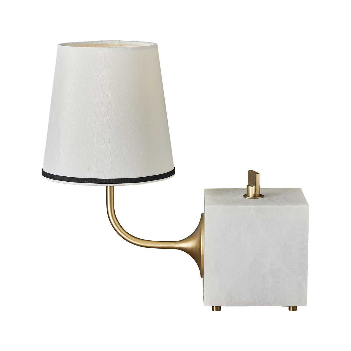 Uttermost Lighting Blockhead Gooseneck Mini Lamp - Satin Brass House of Isabella UK