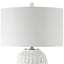Uttermost Lighting Caelina Textured White Table Lamp House of Isabella UK