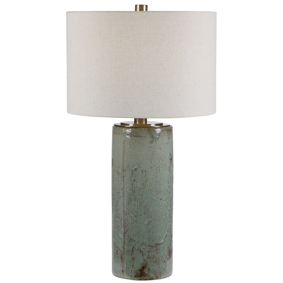 Uttermost Lighting Callais Crackled Aqua Table Lamp House of Isabella UK
