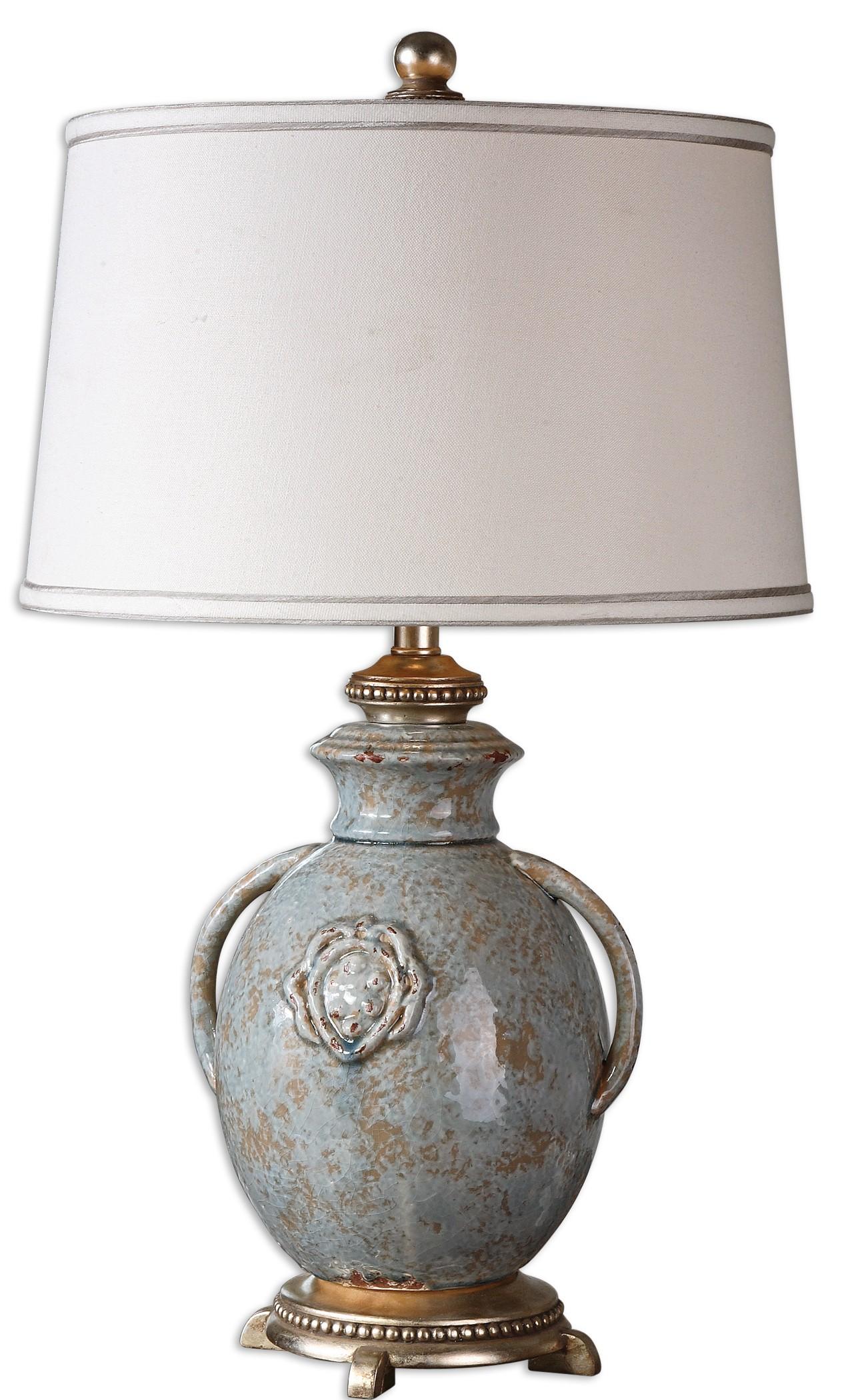 Uttermost Lighting Cancello Blue Glaze Lamp House of Isabella UK