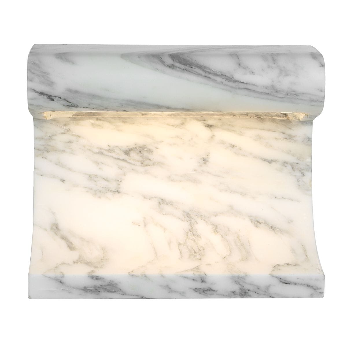 Uttermost Lighting Carved Beam Rechargeable Mini Lamp in Arabescato Marble House of Isabella UK