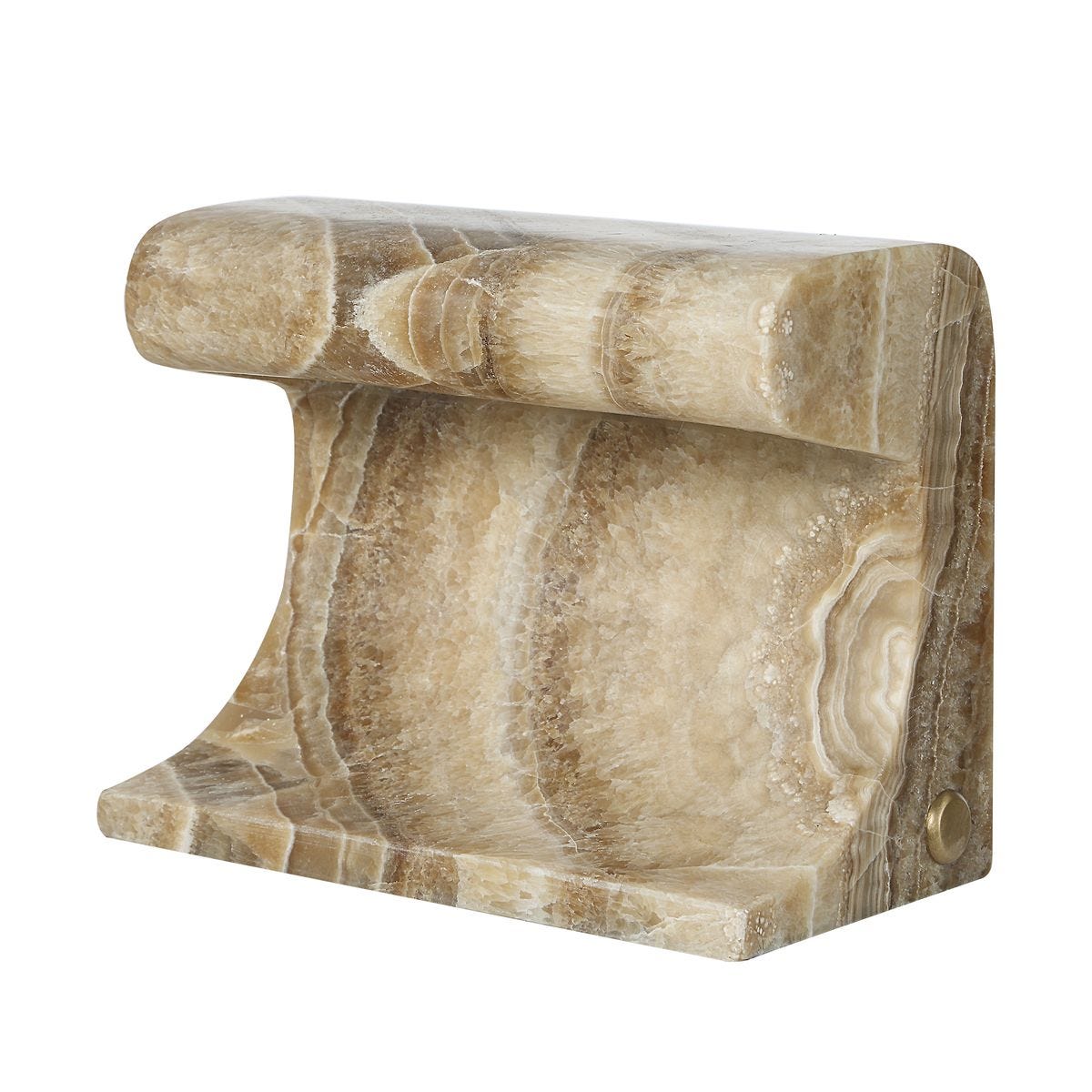 Uttermost Lighting Carved Beam Rechargeable Mini Lamp in Latte Onyx House of Isabella UK
