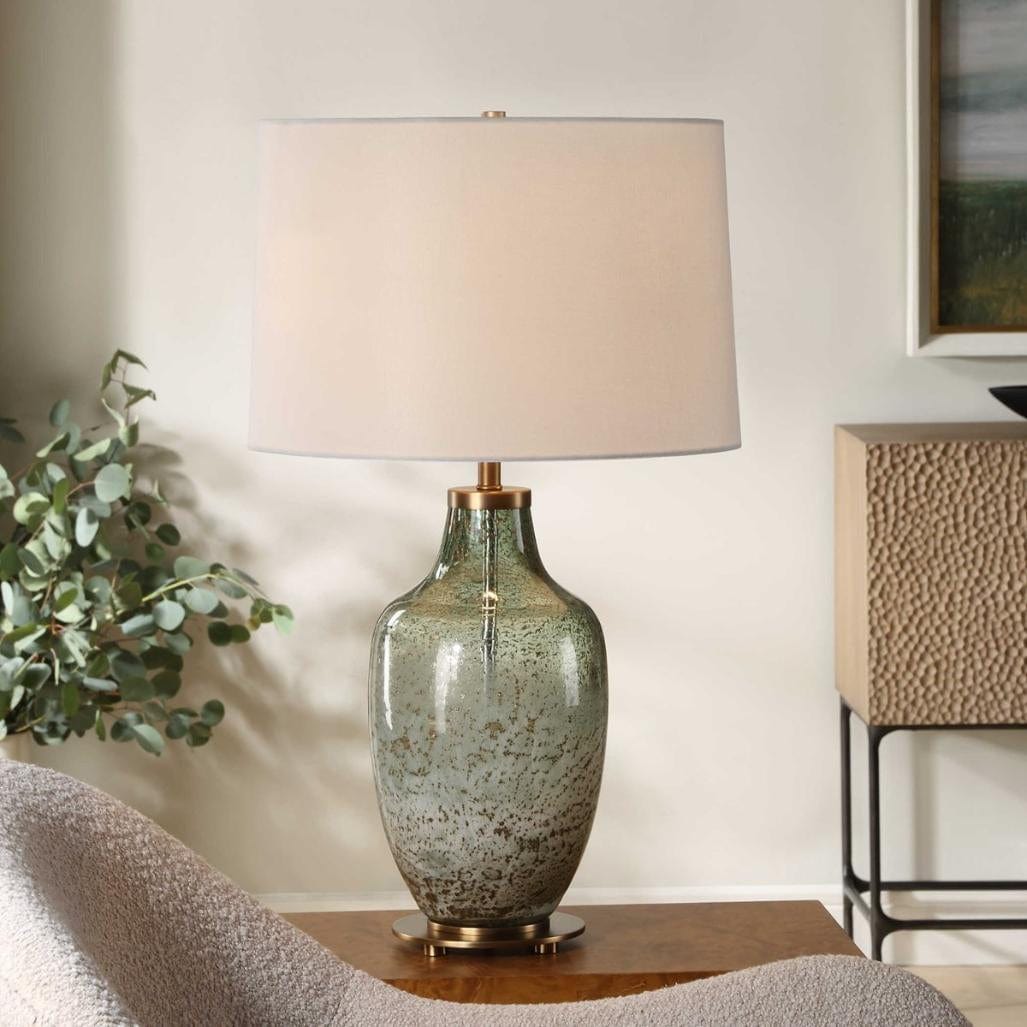 Chianti Olive Glass Table Lamp.