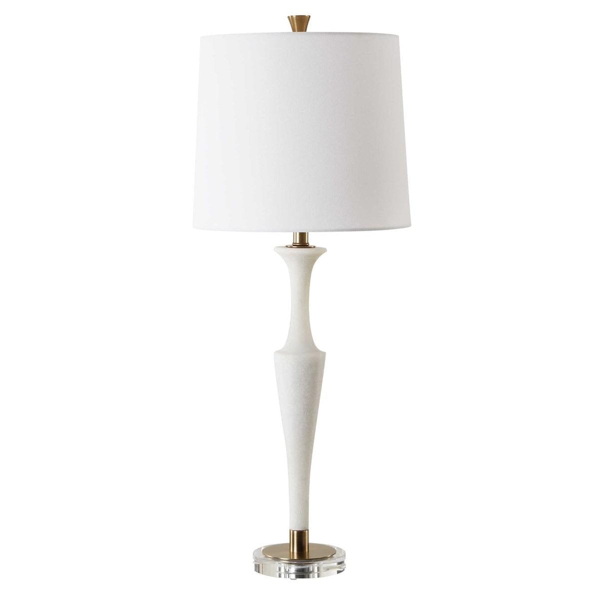 Colette White Stone Table Lamp.