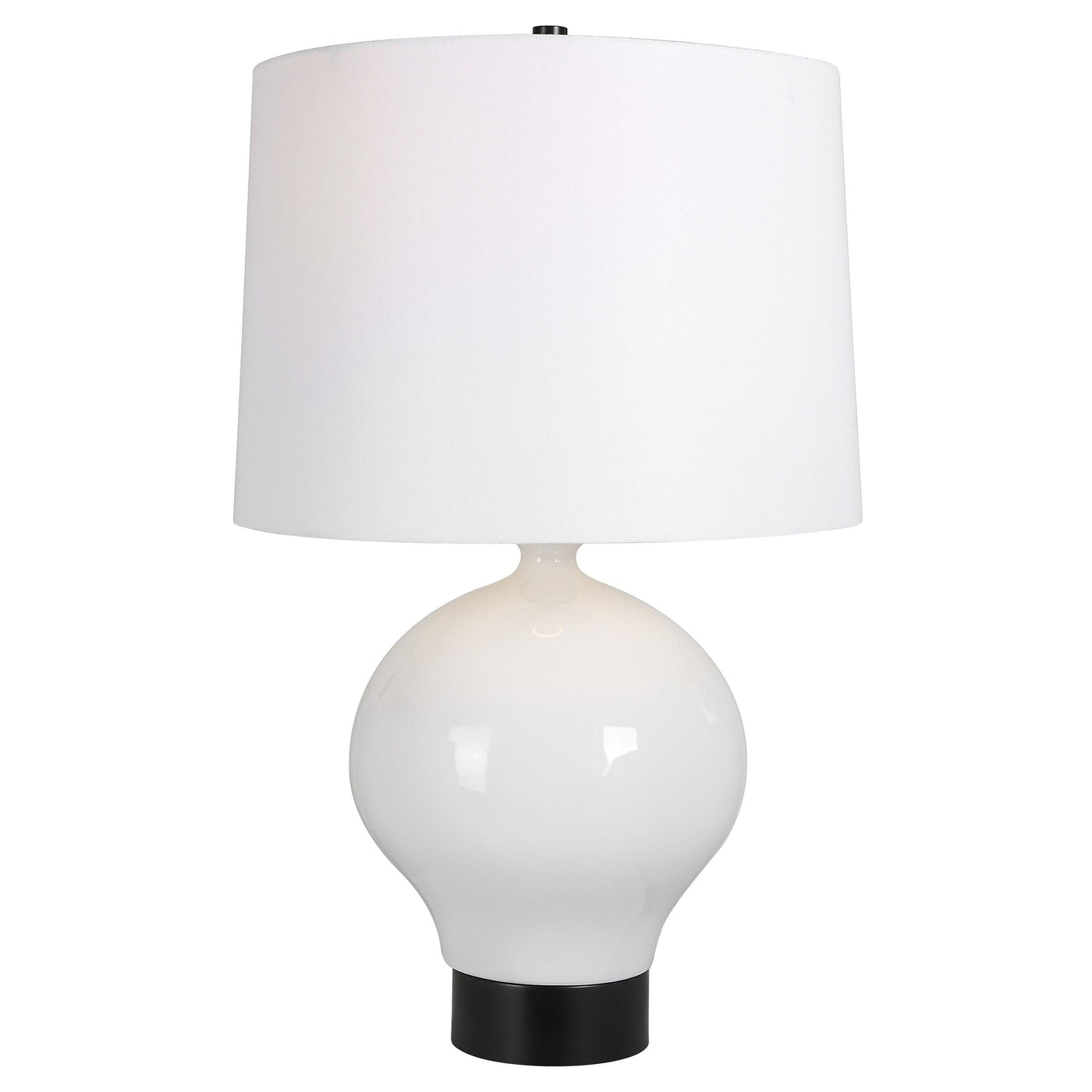 Uttermost Lighting Collar Gloss White Table Lamp House of Isabella UK