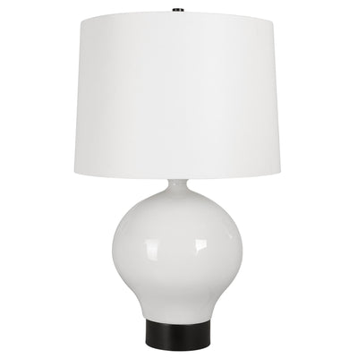 Uttermost Lighting Collar Gloss White Table Lamp House of Isabella UK