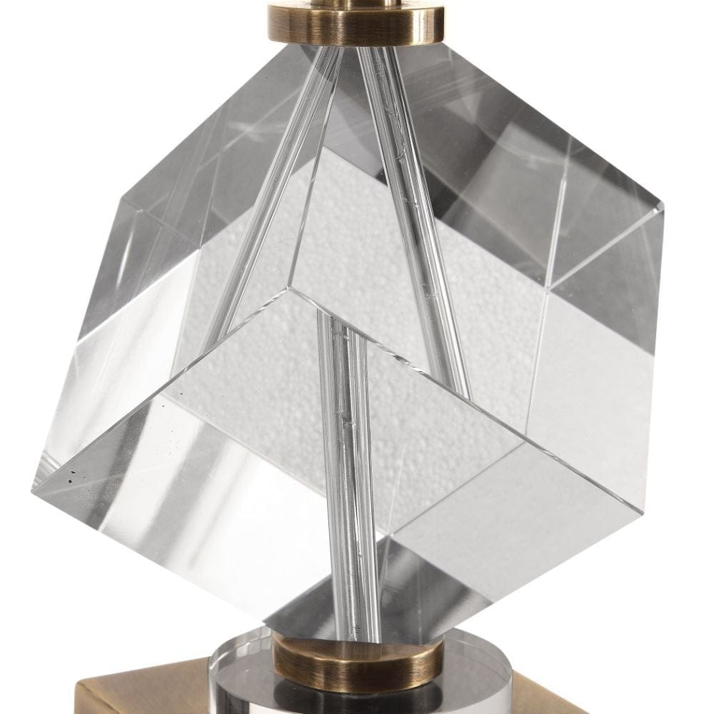 Uttermost Lighting Cristino Crystal Cube Lamp House of Isabella UK