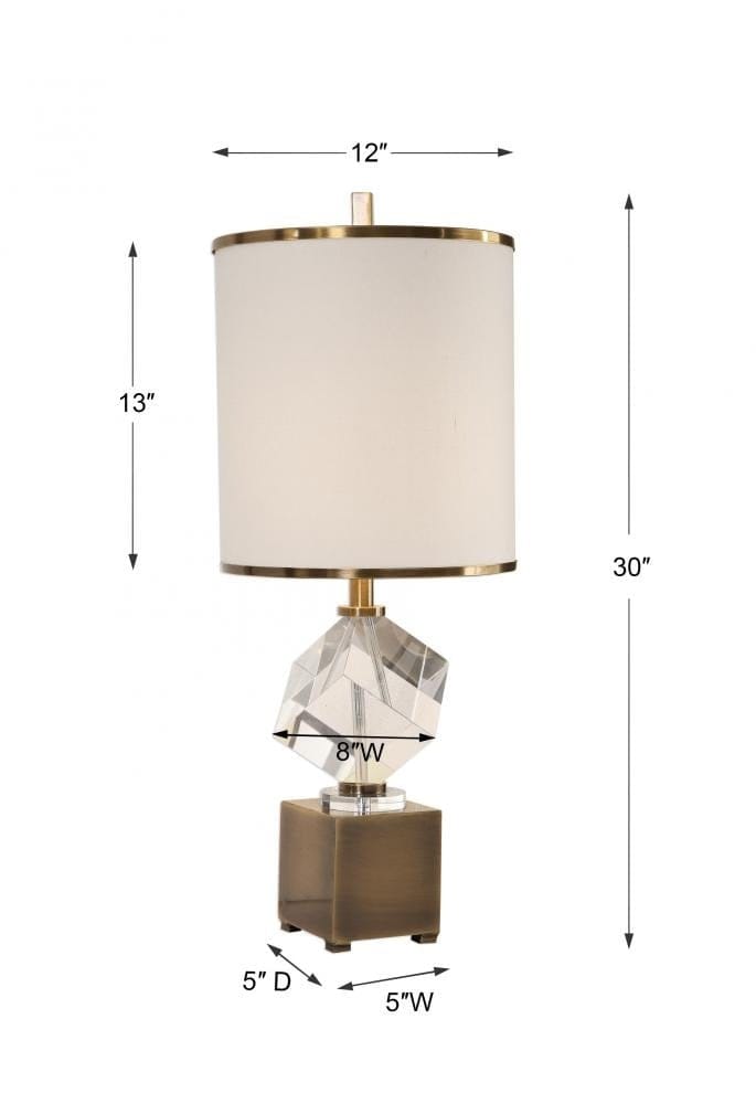 Uttermost Lighting Cristino Crystal Cube Lamp House of Isabella UK