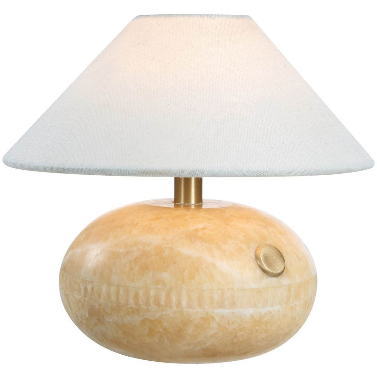 Uttermost Lighting Curling Stone Rechargeable Mini Lamp in Honey Onyx House of Isabella UK