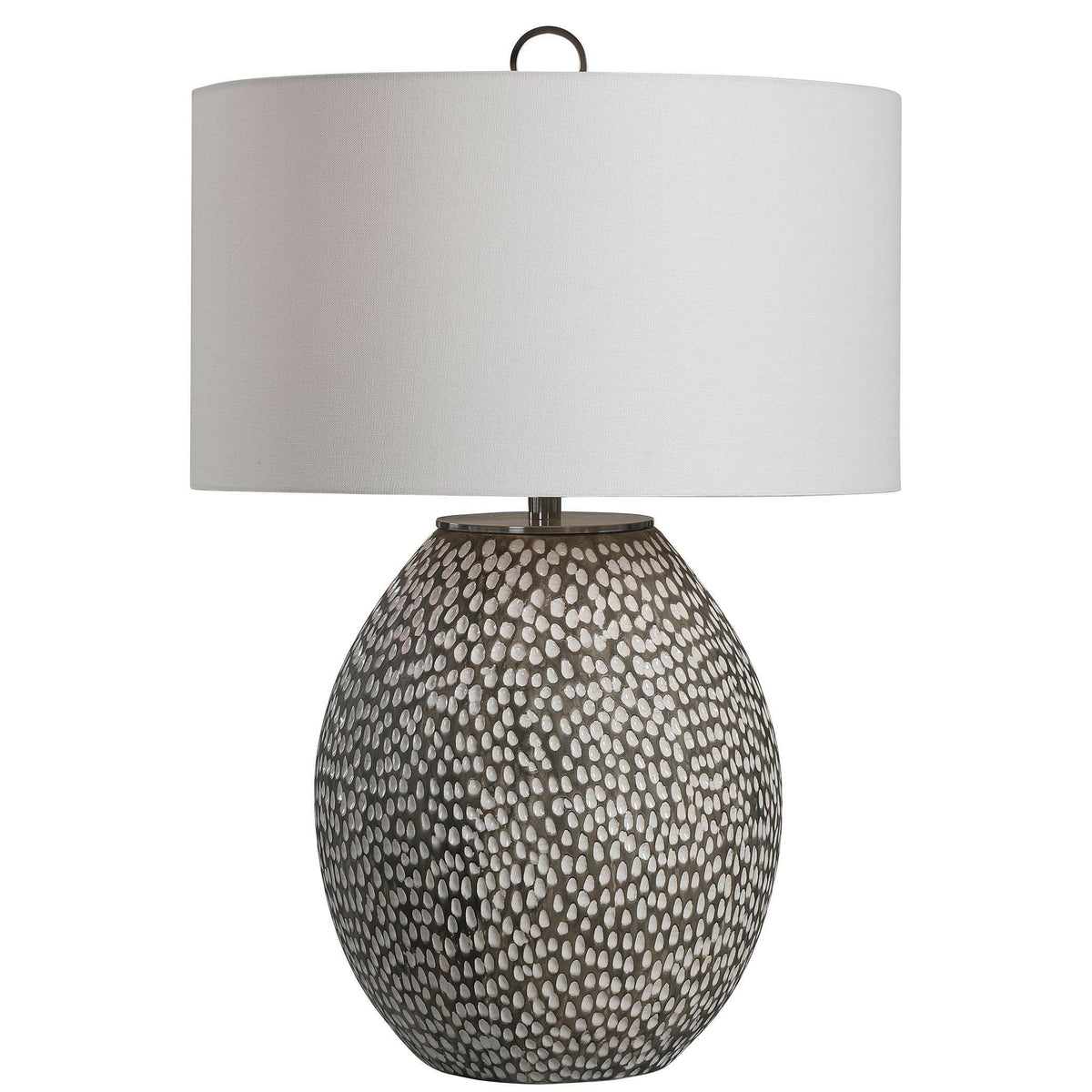 Cyprien Gray White Table Lamp.