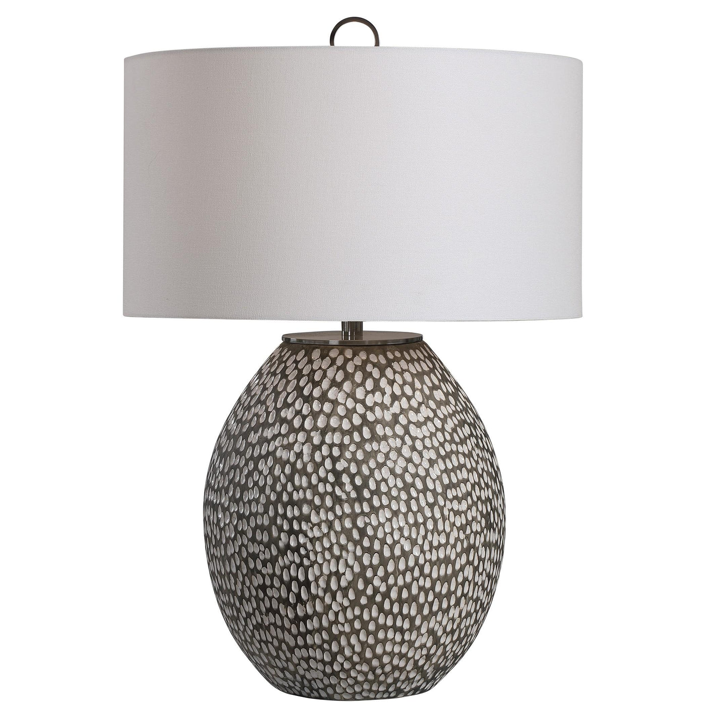 Uttermost Lighting Cyprien Gray White Table Lamp House of Isabella UK