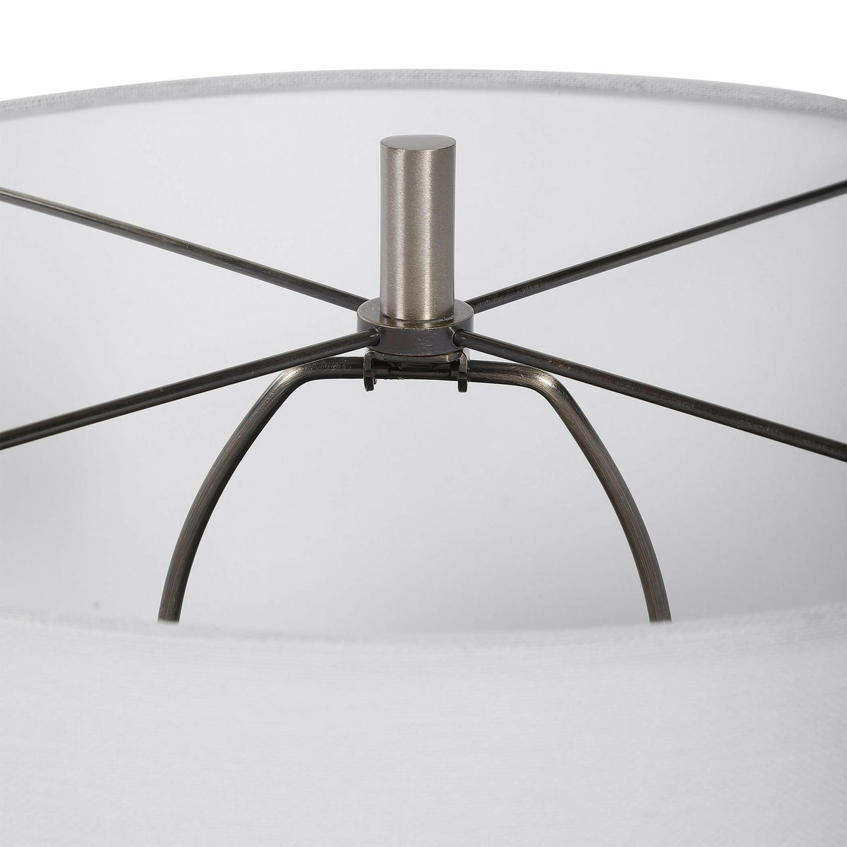 Dakota White Crackle Table Lamp.