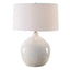 Uttermost Lighting Dribble White Glaze Table Lamp House of Isabella UK