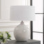 Uttermost Lighting Dribble White Glaze Table Lamp House of Isabella UK