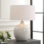 Uttermost Lighting Dribble White Glaze Table Lamp House of Isabella UK
