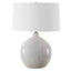 Uttermost Lighting Dribble White Glaze Table Lamp House of Isabella UK