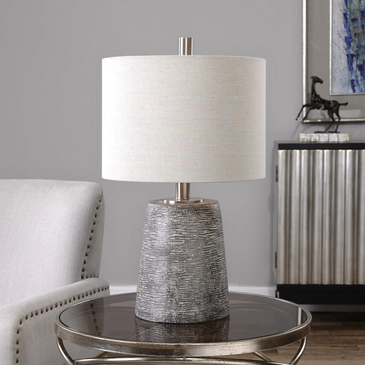 Uttermost Lighting Duron Bronze Ceramic Lamp House of Isabella UK