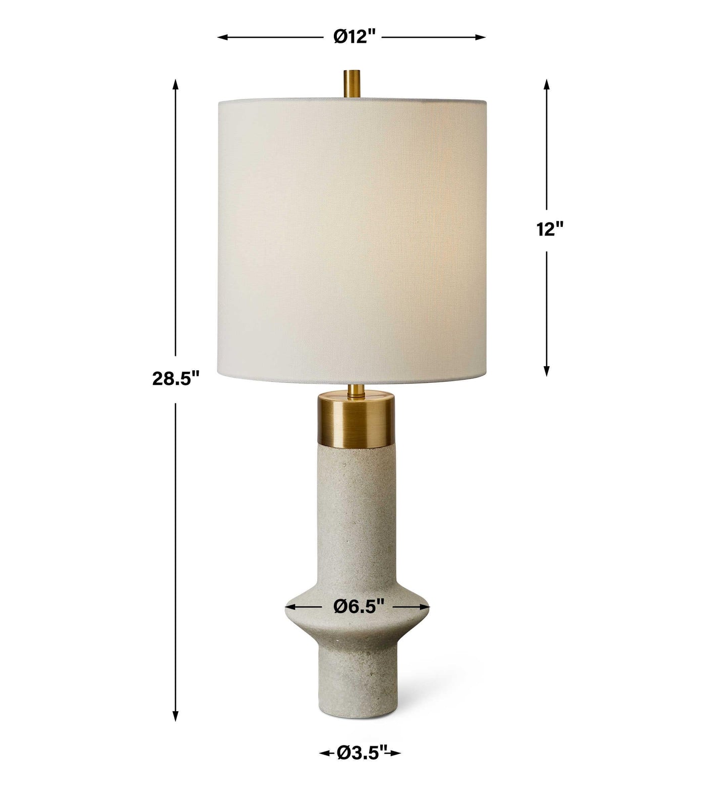 Uttermost Lighting Edge Table Lamp - White House of Isabella UK