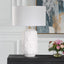 Uttermost Lighting Emerie Textured White Table Lamp House of Isabella UK