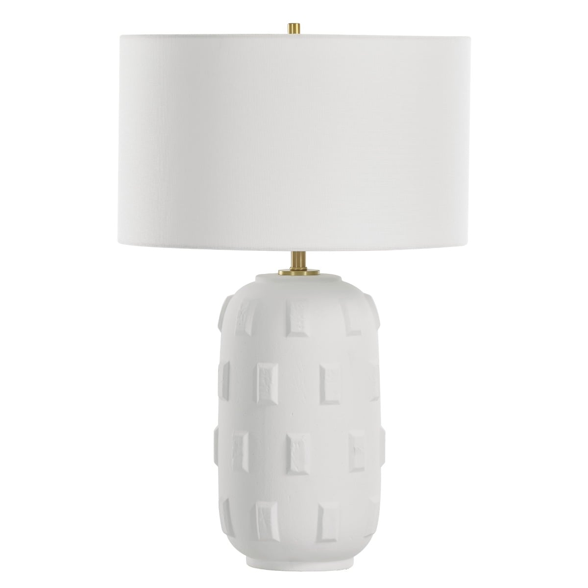 Uttermost Lighting Emerie Textured White Table Lamp House of Isabella UK
