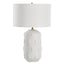 Uttermost Lighting Emerie Textured White Table Lamp House of Isabella UK