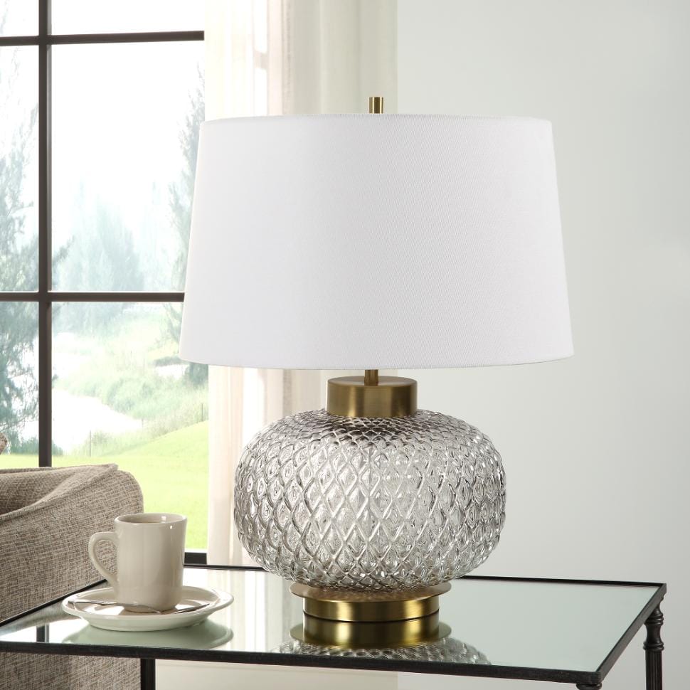 Uttermost Lighting Estelle Glass Table Lamp House of Isabella UK
