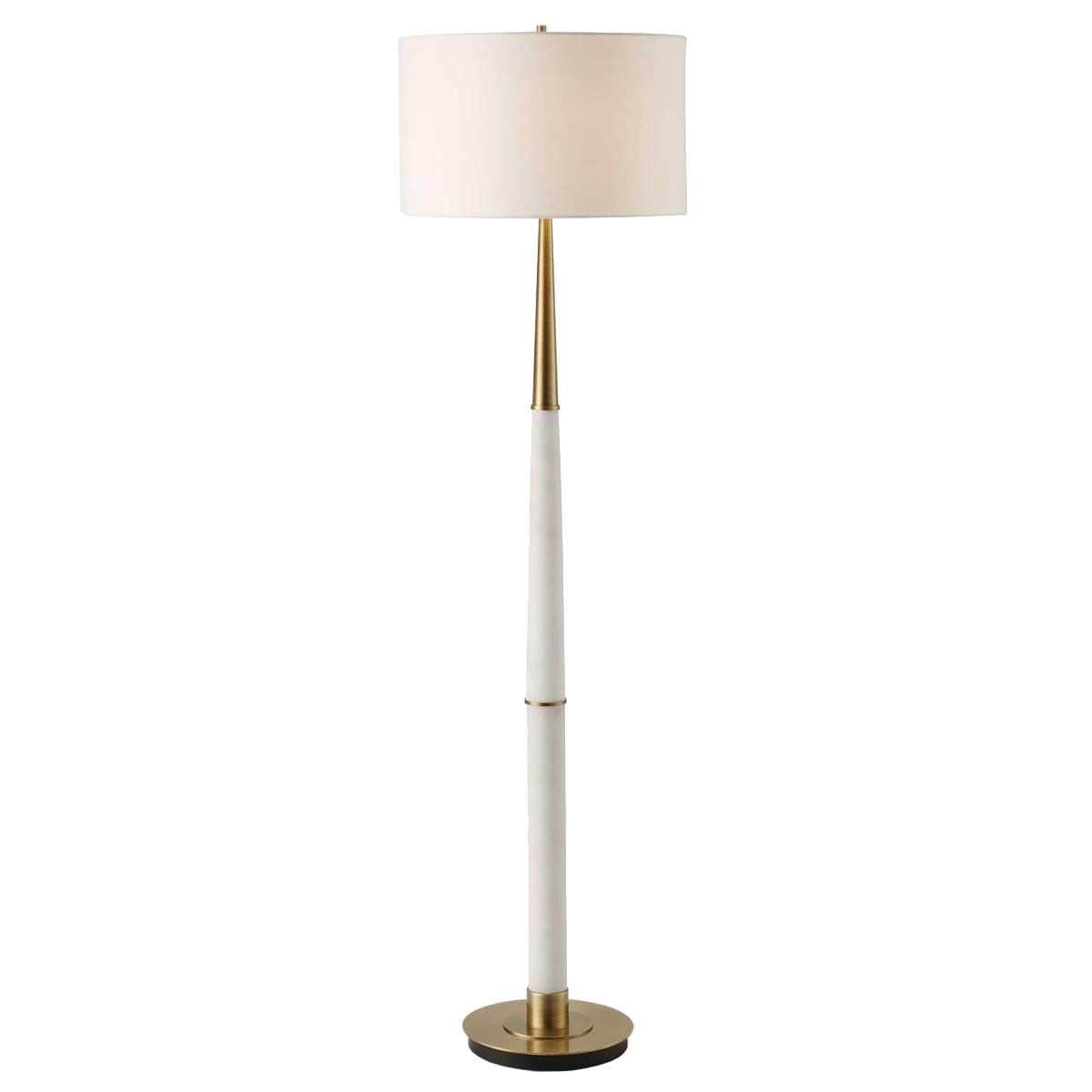 Uttermost Lighting Faro White Marble Floor Lamp House of Isabella UK