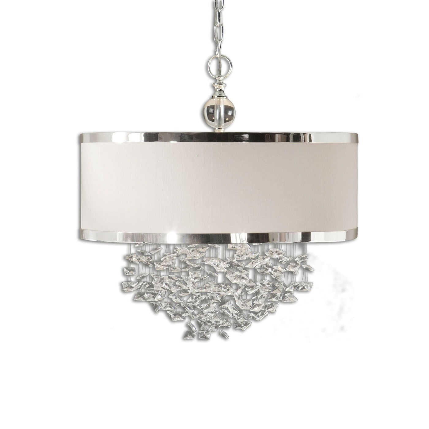 Uttermost Lighting Fascination 3 Light Silken Drum Pendant House of Isabella UK