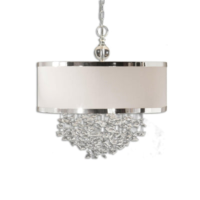 Uttermost Lighting Fascination 3 Light Silken Drum Pendant House of Isabella UK