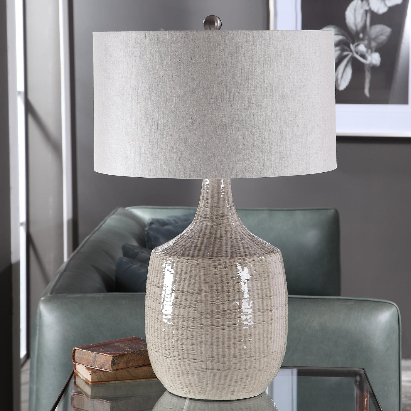 Uttermost Lighting Felipe Gray Table Lamp House of Isabella UK