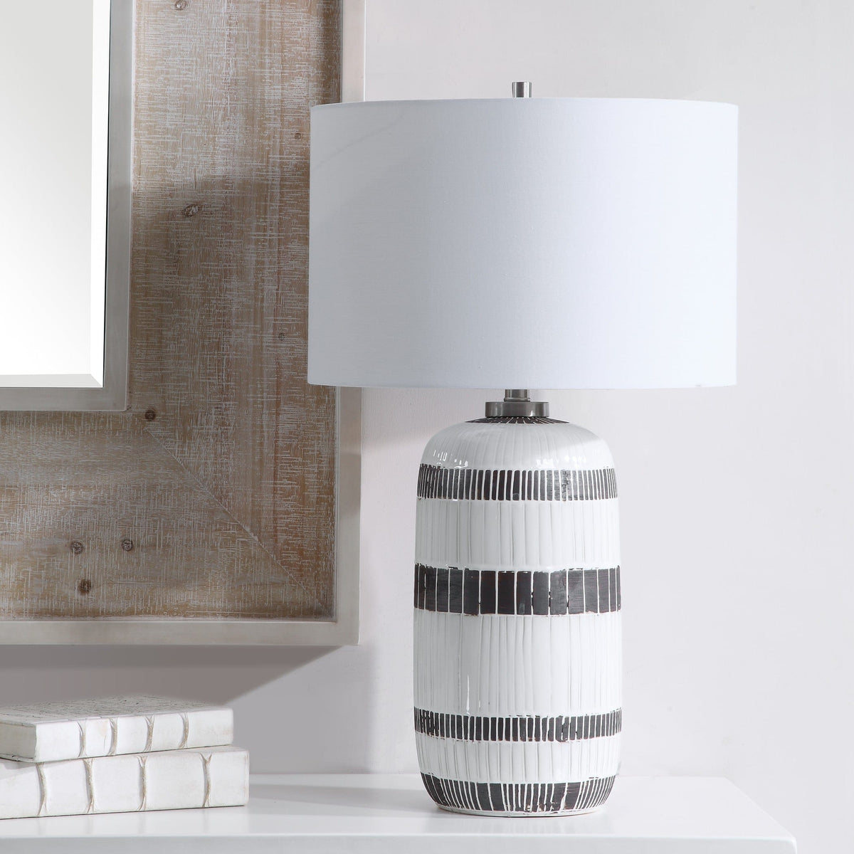 Uttermost Lighting Granger Striped Table Lamp House of Isabella UK