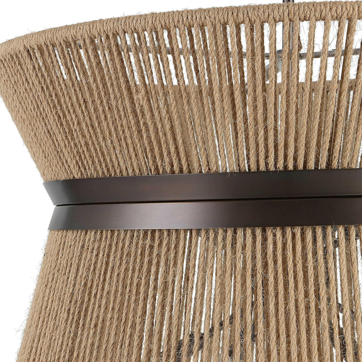 Highly Strung, 8 Lt Round Pendant - Natural.