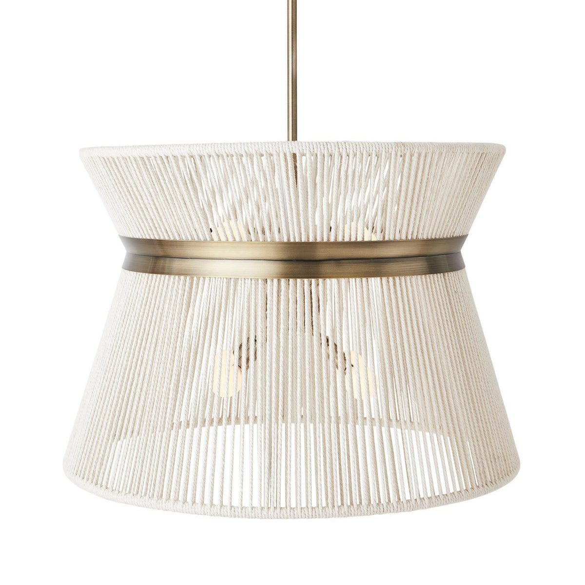 Highly Strung, 8 Lt Round Pendant - White.