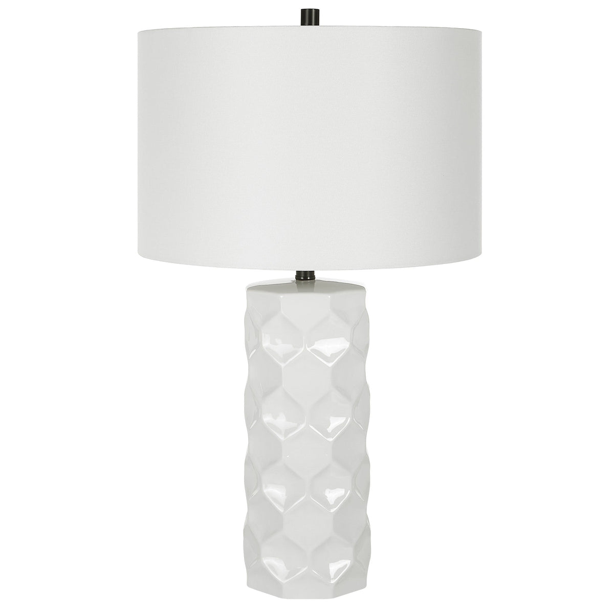 Uttermost Lighting Honeycomb White Table Lamp House of Isabella UK