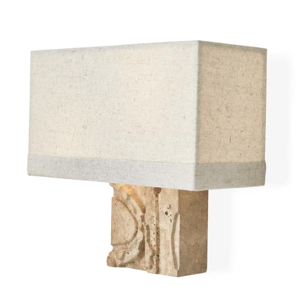 Uttermost Lighting Icon Neutral Travertine Wall Light House of Isabella UK