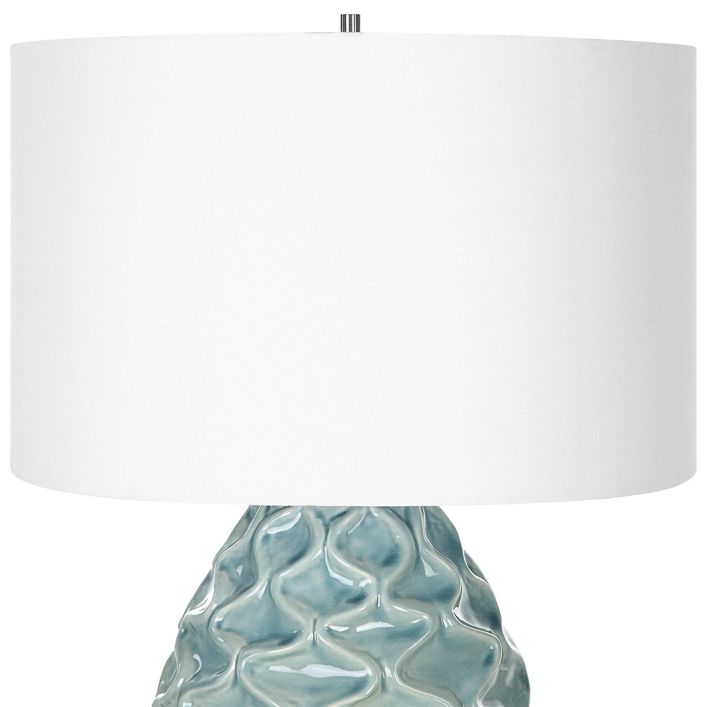 Uttermost Lighting Laced Up Sea Foam Glass Table Lamp House of Isabella UK