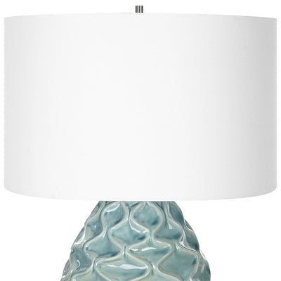 Uttermost Lighting Laced Up Sea Foam Glass Table Lamp House of Isabella UK