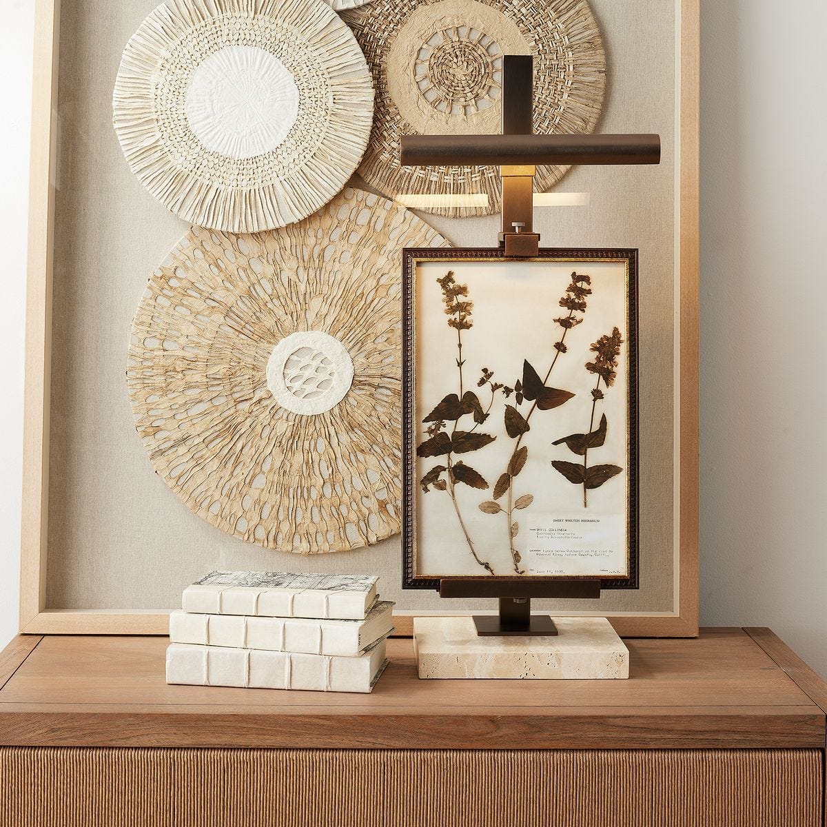 Uttermost Lighting Lean On Me Lighted Easel in Travertine/Bronze House of Isabella UK