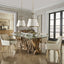 Uttermost Lighting Leather Classic 4 Light Pendant in White House of Isabella UK
