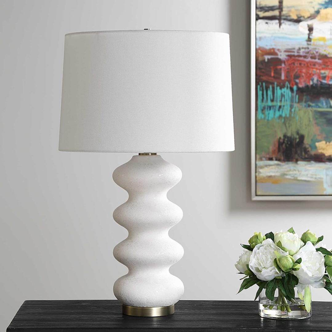 Uttermost Lighting Liora White Table Lamp House of Isabella UK