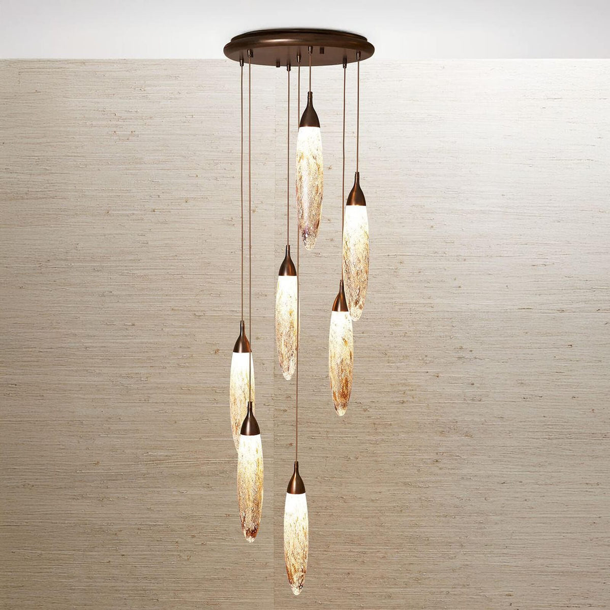 Uttermost Lighting Lunar Drops 7 Light LED Pendant House of Isabella UK