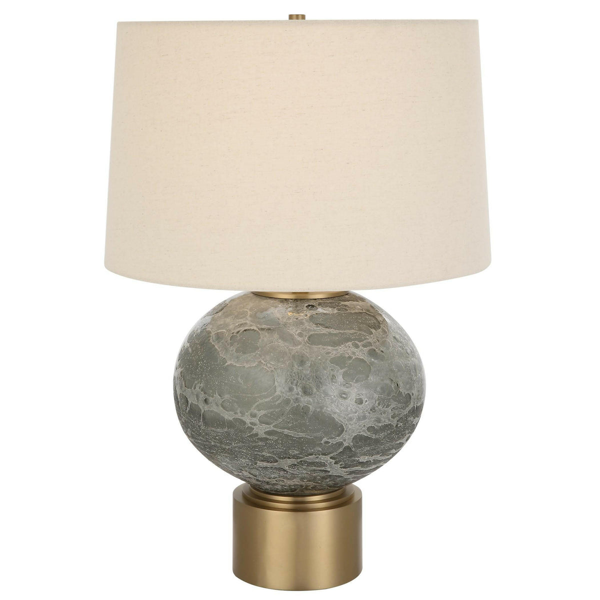 Lunia Gray Glass Table Lamp.