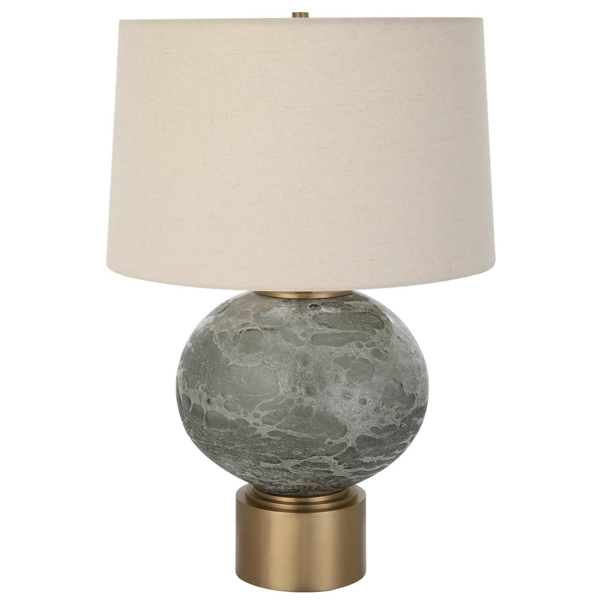 Lunia Gray Glass Table Lamp.