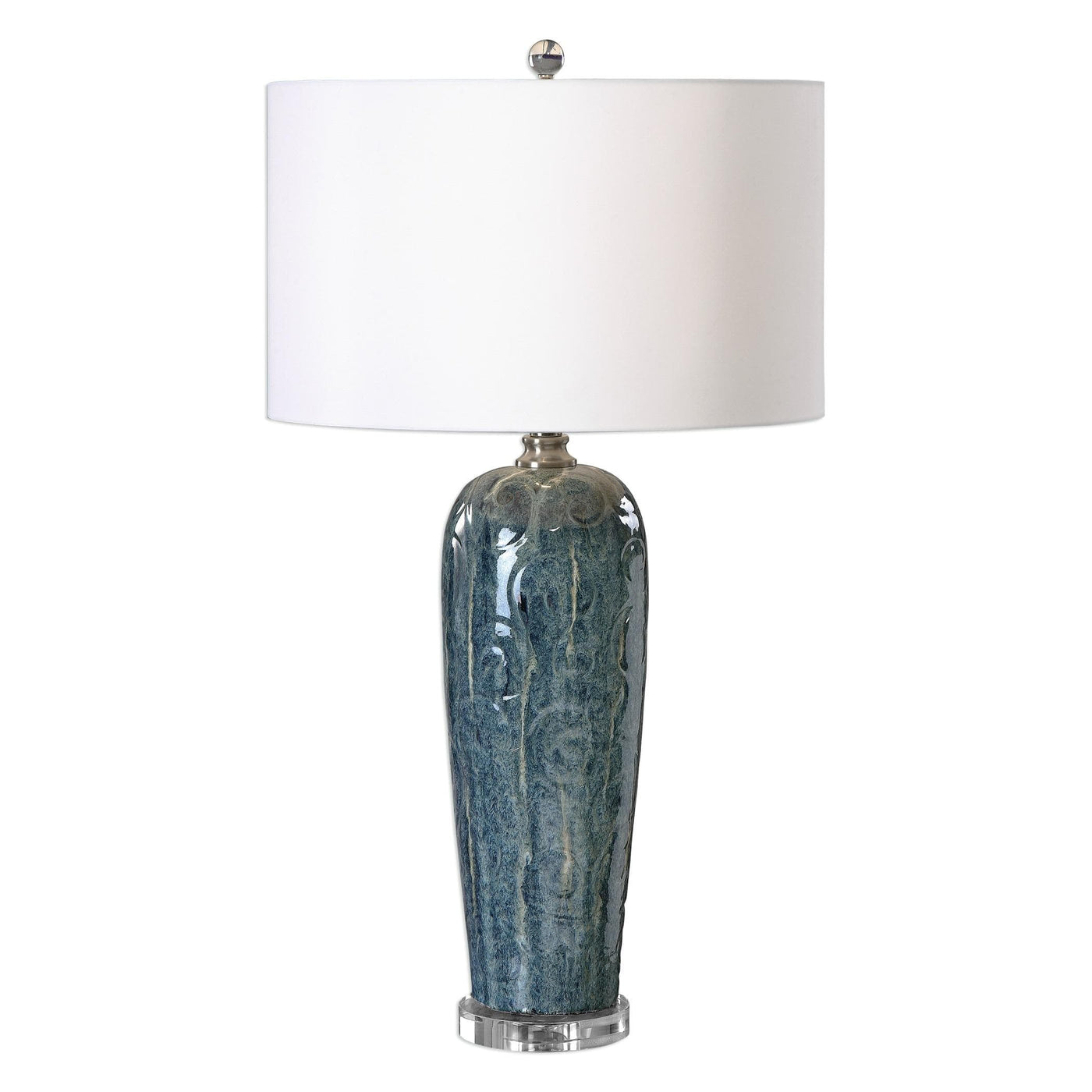 Uttermost Lighting Maira Blue Ceramic Table Lamp House of Isabella UK