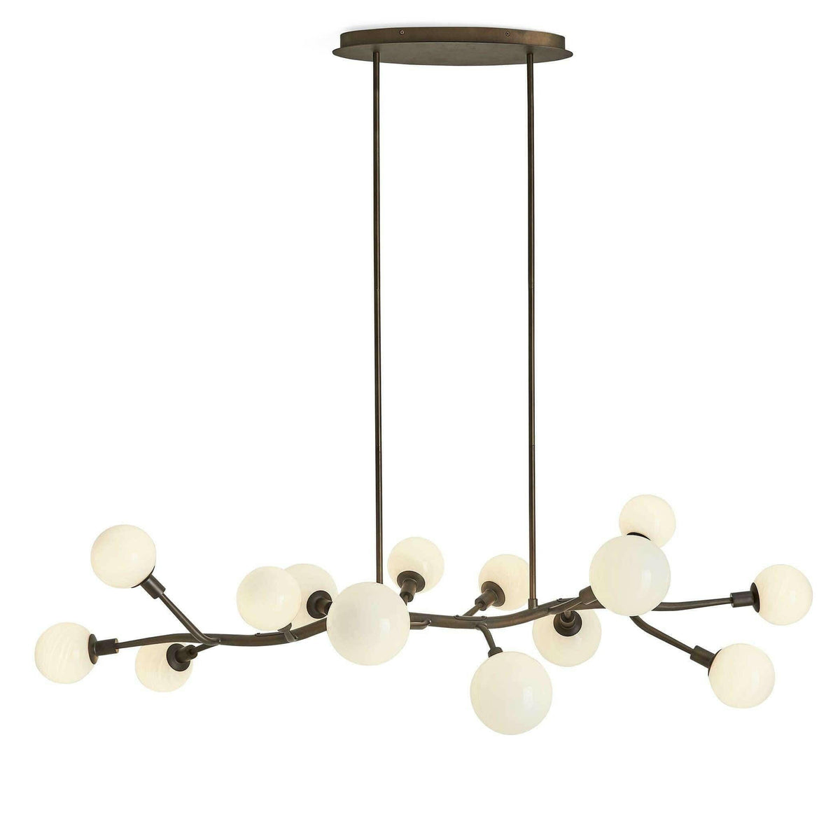 Meandering, 14 Lt Pendant - Bronze.