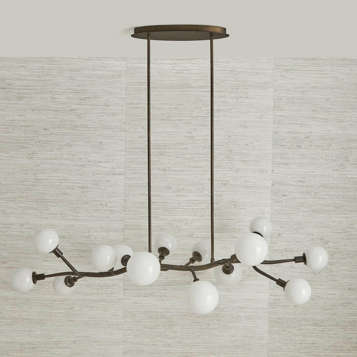 Meandering, 14 Lt Pendant - Bronze.