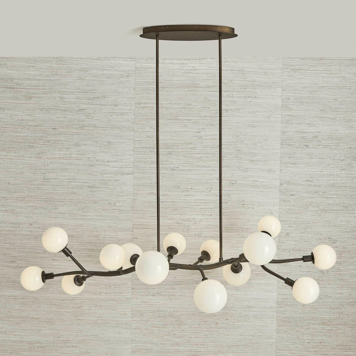 Meandering, 14 Lt Pendant - Bronze.