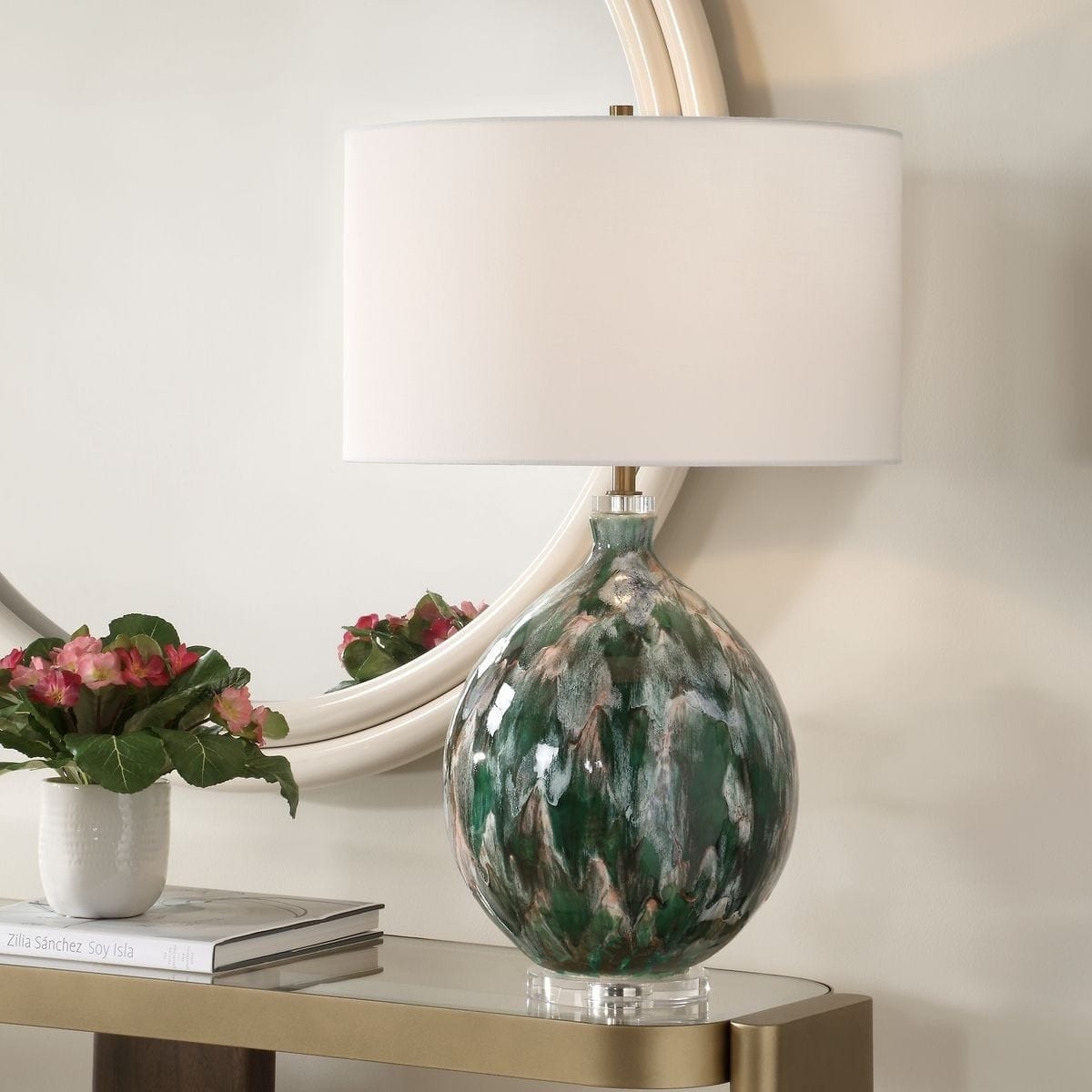 Uttermost Lighting Mihaela Drip Glaze Table Lamp House of Isabella UK