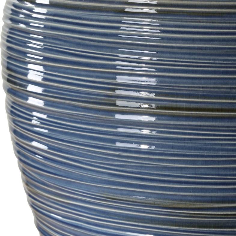 Moher Glossy Blue Table Lamp.